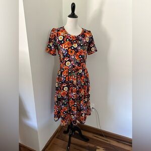 Vintage LuLaRoe Amelia Dress XL Vibrant Circle Pattern